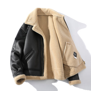 Luxury Sheepskin Leather Coat