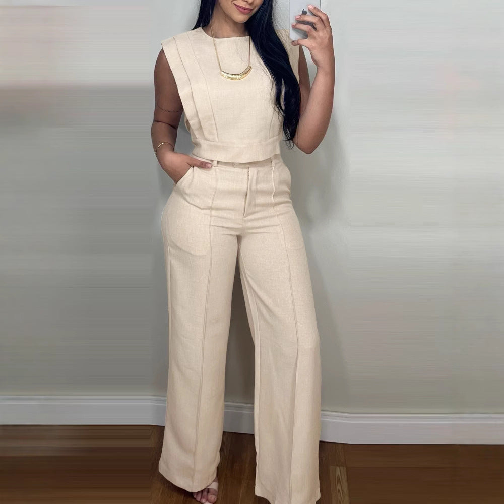 Summer Sleeveless Vest & Pants Set