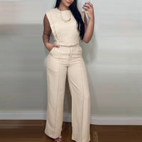 Summer Sleeveless Vest & Pants Set