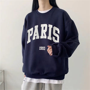 Printed Fleece Letter Sweater
