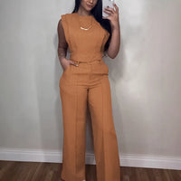 Summer Sleeveless Vest & Pants Set