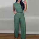 Summer Sleeveless Vest & Pants Set