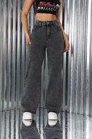 High Waist Straight Loose Casual Jeans
