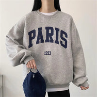 Printed Fleece Letter Sweater