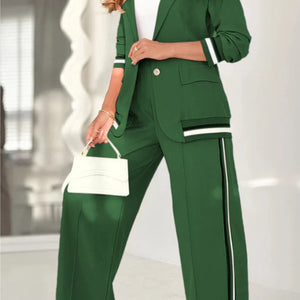Fashion Rib 2 Pieces Women's Suit