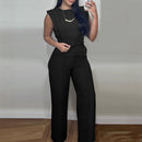 Summer Sleeveless Vest & Pants Set