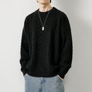 Round Neck Men's Knitted Sweater