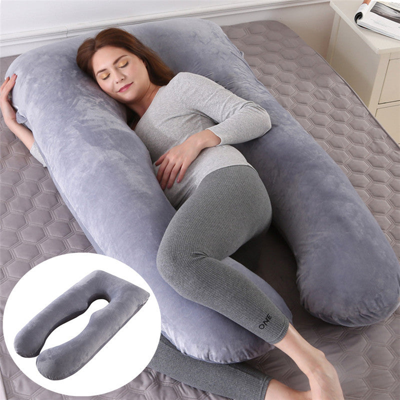 U-Shape Pregnancy Pillow – Ice Silk Maternity Support for Comfort