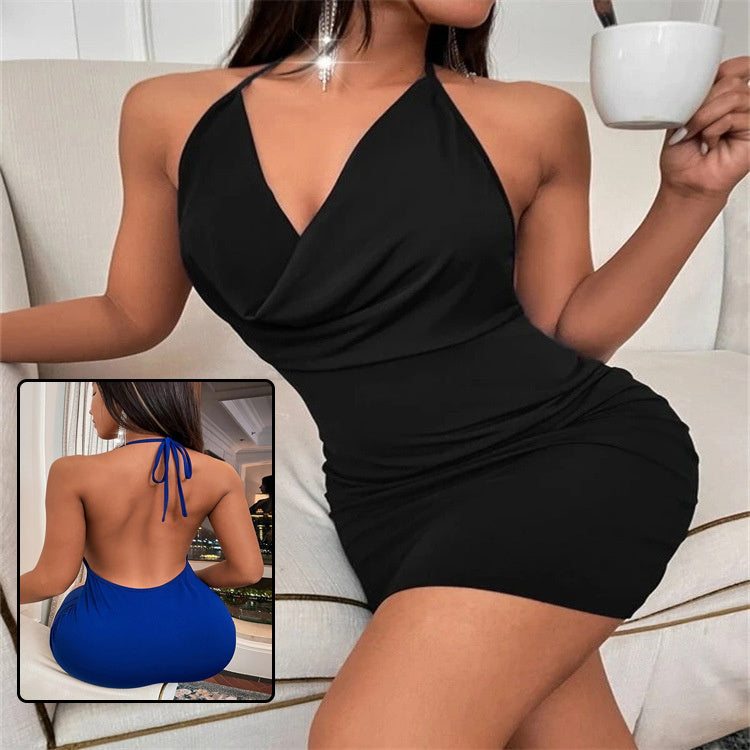 Sling Backless Halter Dresses