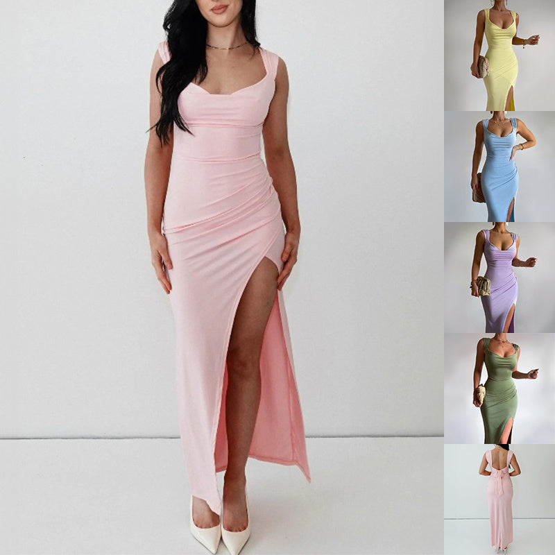Slim Sleeveless Slit Dress