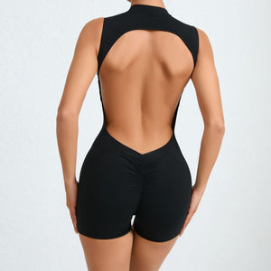 Sleeveless Back Hollow Yoga Jumpsuit Summer