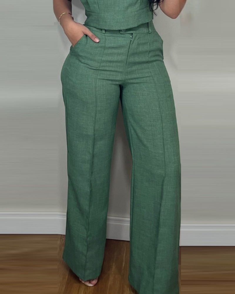 Summer Sleeveless Vest & Pants Set