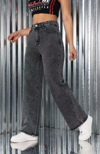 High Waist Straight Loose Casual Jeans