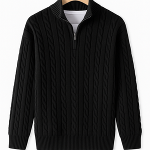 Men’s Loose Zip Knit Sweater