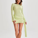 Hip-hugging V-shaped Backless Short Dresses