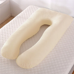 U-Shape Pregnancy Pillow – Ice Silk Maternity Support for Comfort