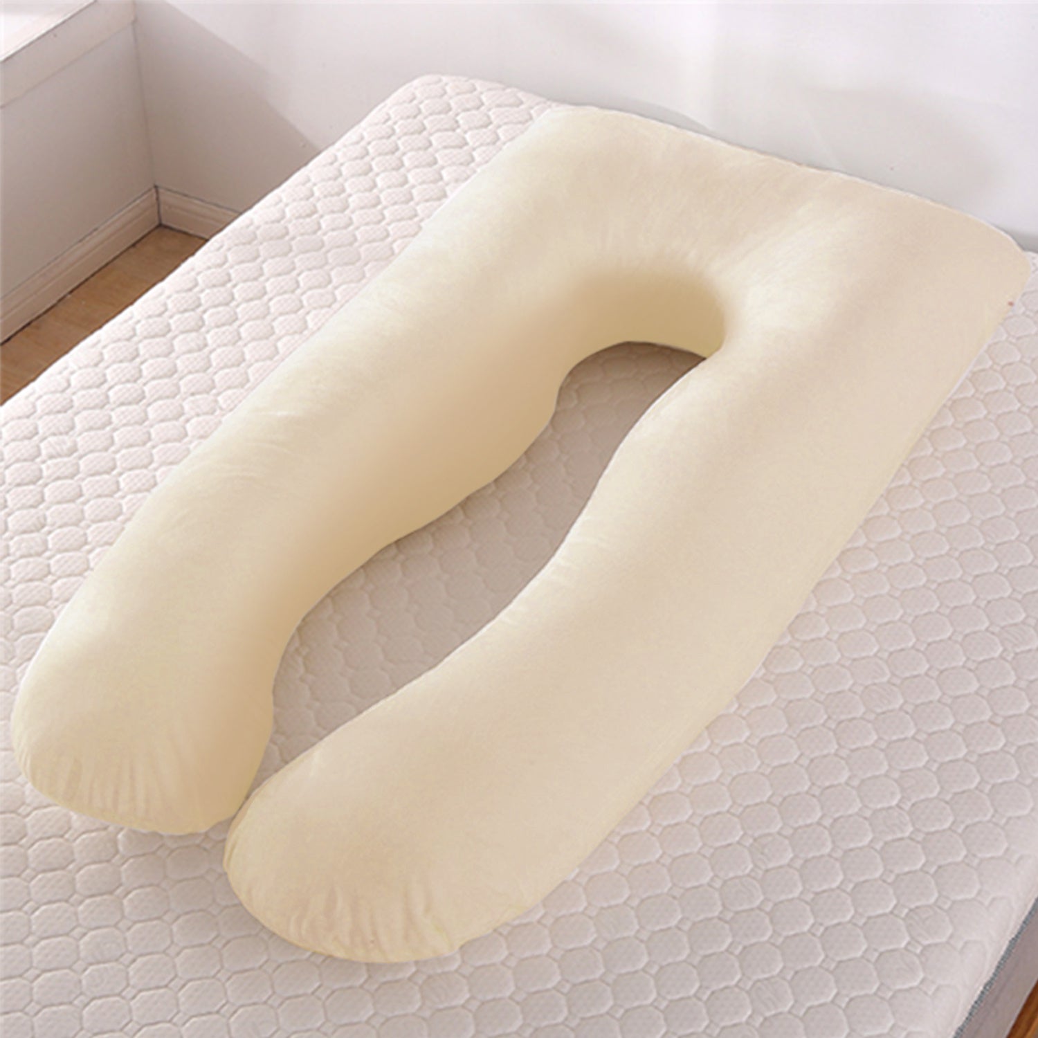 U-Shape Pregnancy Pillow – Ice Silk Maternity Support for Comfort