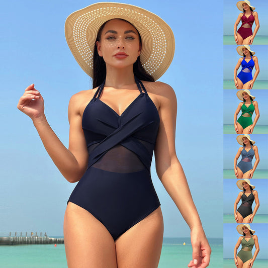 Halter-neck One-piece Swimsuit Summer
