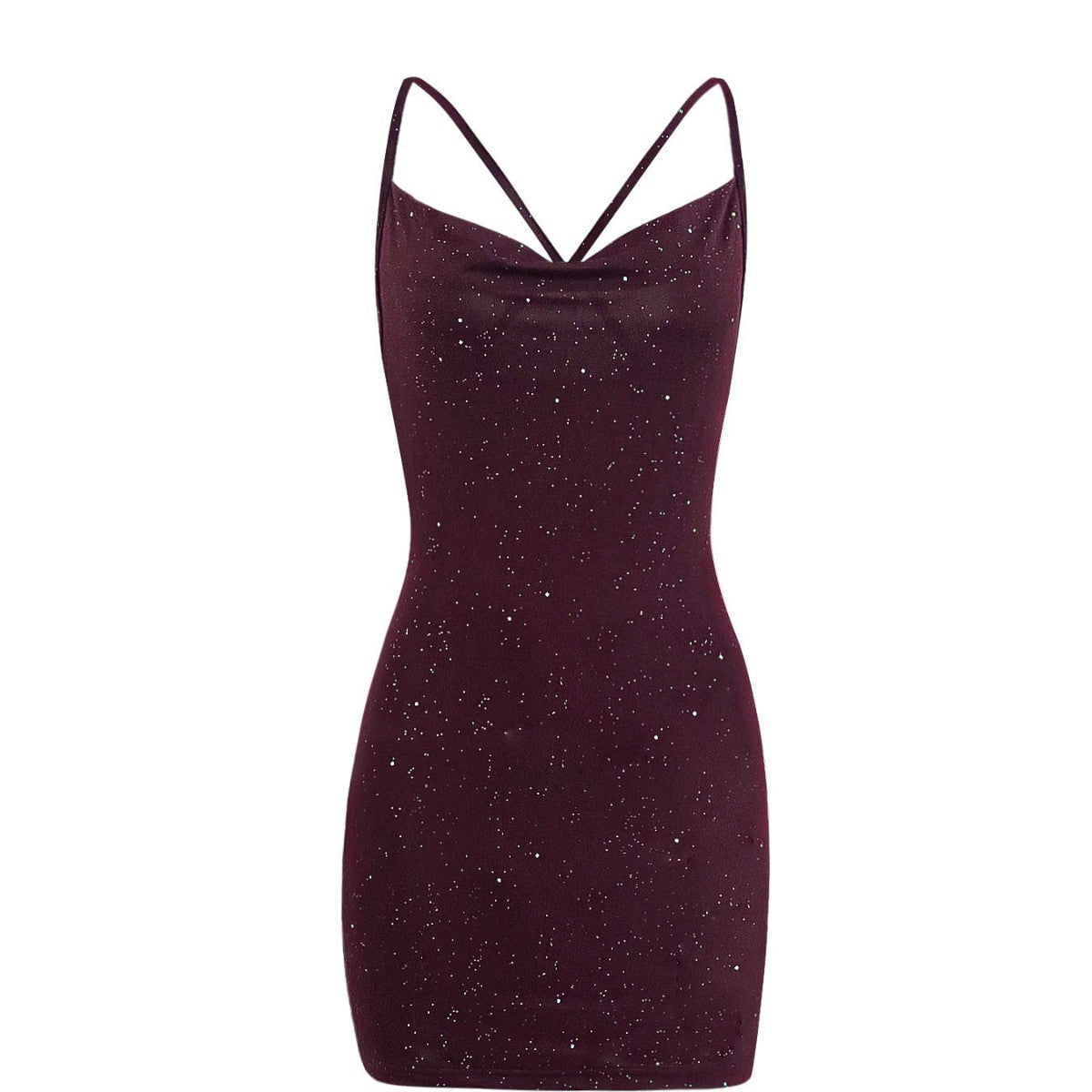 Elegent Cross Shoulder Strap Dress