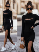Knitted Bodycon Midi Dress