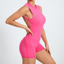 Sleeveless Back Hollow Yoga Jumpsuit Summer