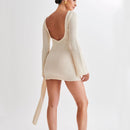 Hip-hugging V-shaped Backless Short Dresses