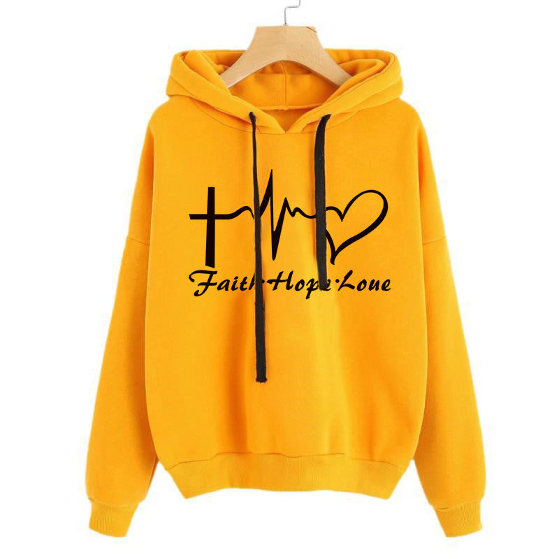 Heart Hoodie Sweatshirt Pullover Tops