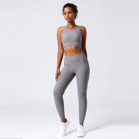 Ladies High Waist Butt Lift Fitness Suit Yoga Suit