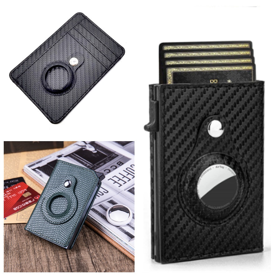 Card Holder Men Wallets Money Bag Male Black Short Purse Small Leather Slim Wallets Mini Wallets For Airtag Air Tag