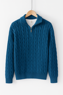 Men’s Loose Zip Knit Sweater