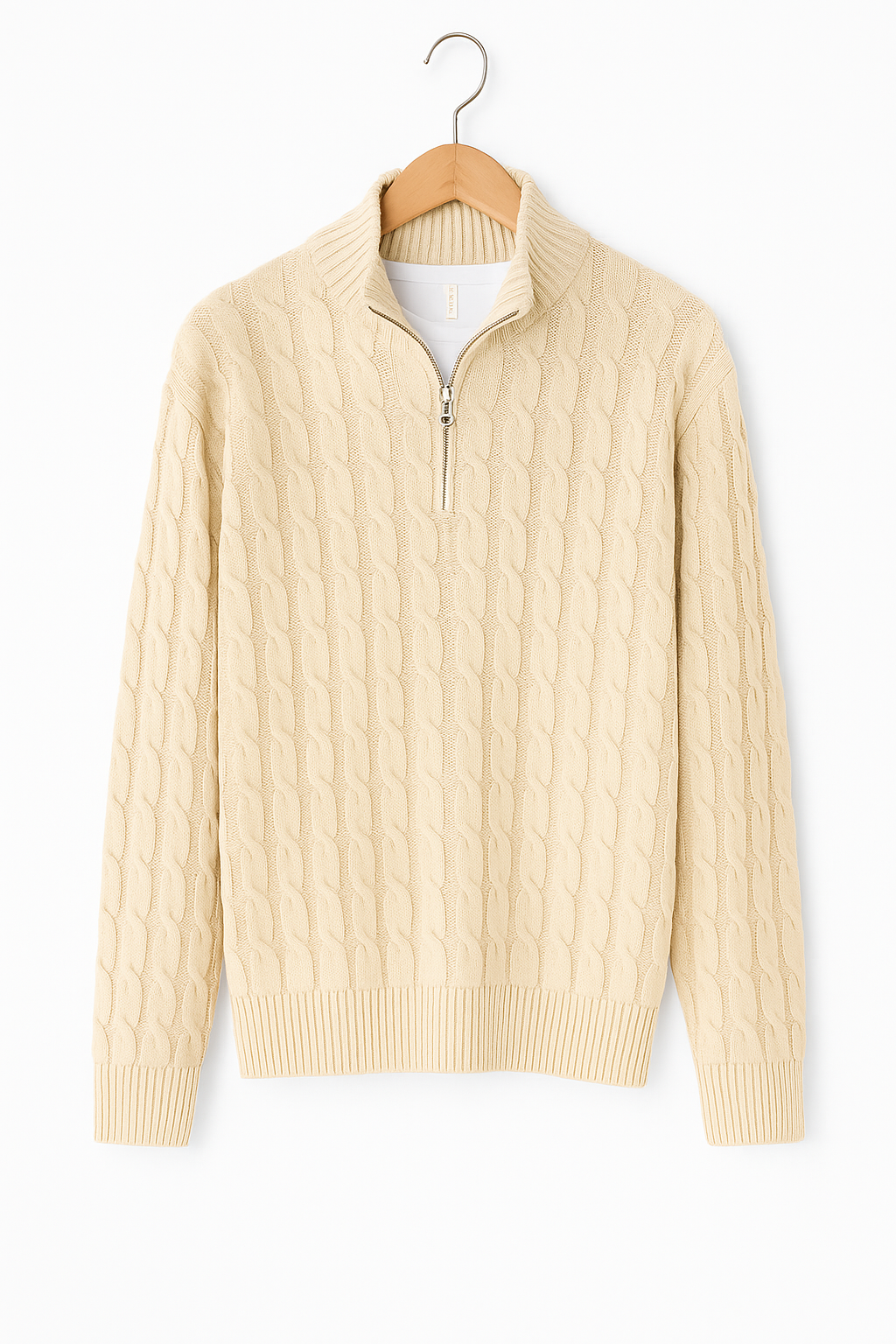 Men’s Loose Zip Knit Sweater