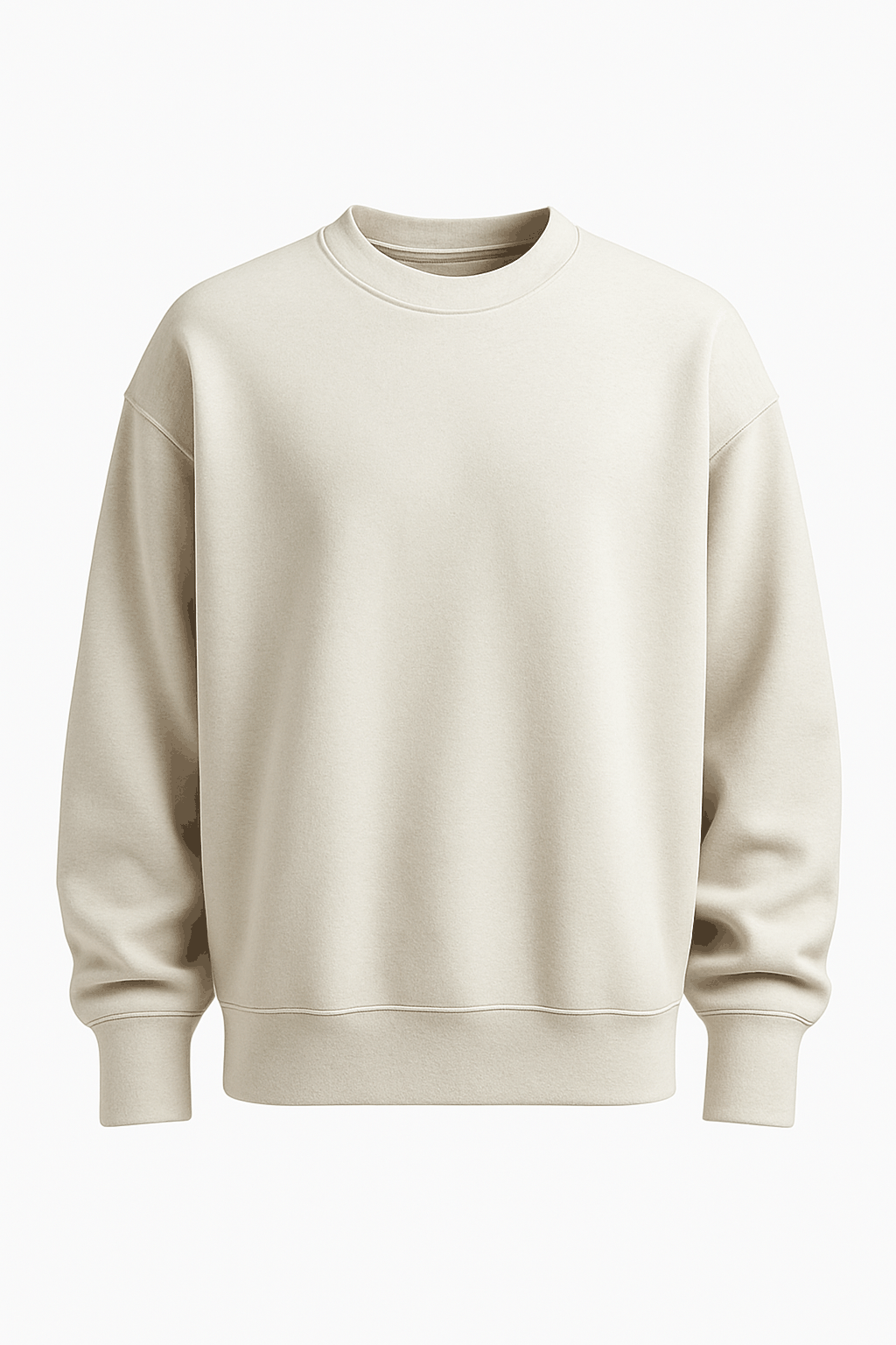 Suede Heavy Round Neck Sweater