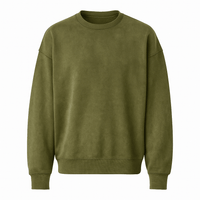 Suede Heavy Round Neck Sweater