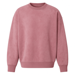 Suede Heavy Round Neck Sweater
