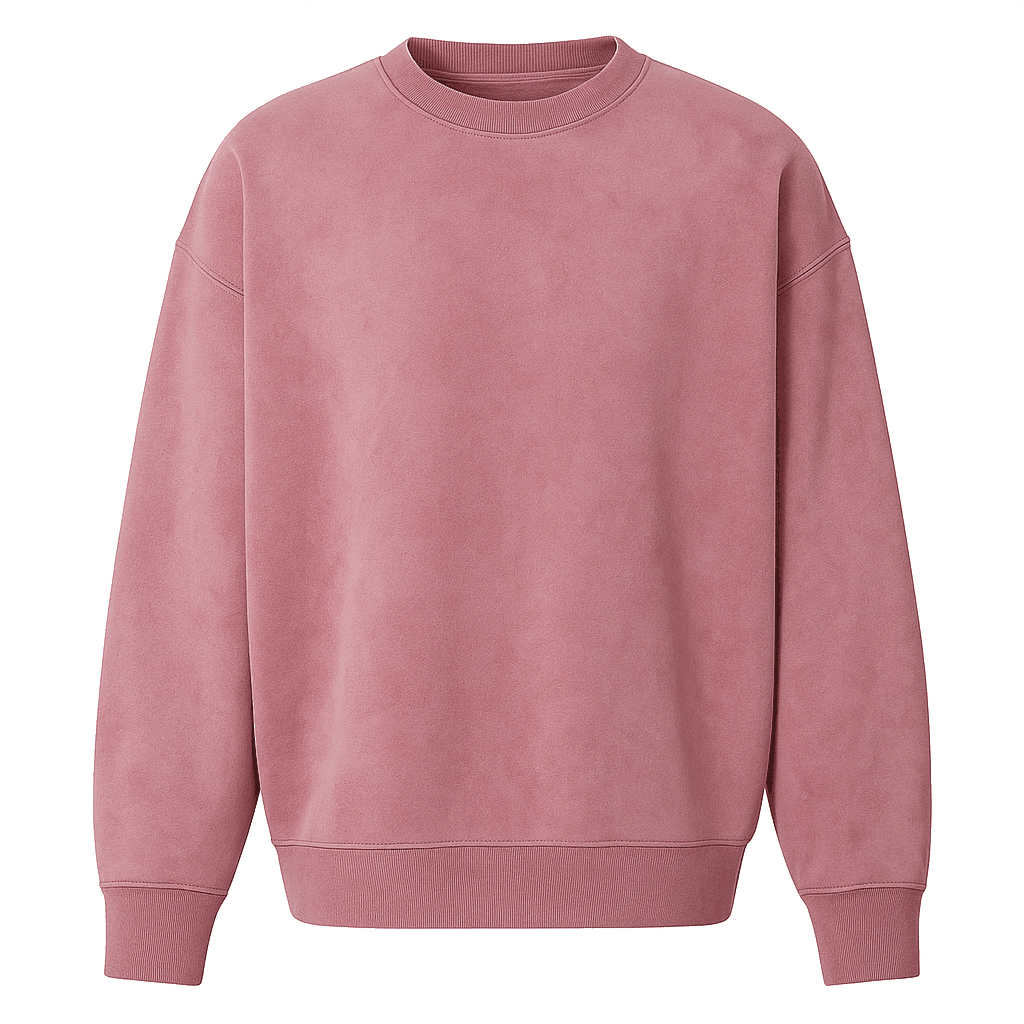 Suede Heavy Round Neck Sweater